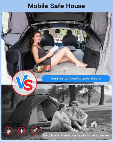 Tailgate Camping Tent with Canopy for Tesla Model Y 2020-2024 in Saudi Arabia
