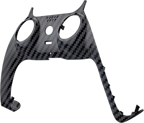 eXtremeRate Graphite Carbon Fiber Pattern Decorative Trim Shell Compatible with p s 5 Controller, DIY Replacement Clip Shell, Custom Plates Cover Compatible with p s 5 Controller with Accent Rings in Saudi Arabia