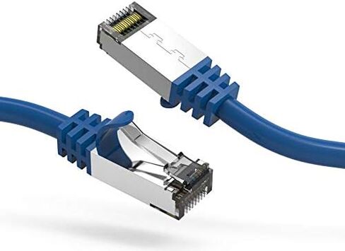 60CAT8-10-26BU Cat8 Ethernet Cable 10 feet Slim Series - Blue | 2GHz, 40G, S/FTP - Shielded 40Gbps 2000Mhz SFTP Patch Cord,Cat8 RJ45 Cable - in Wall, Outdoor for Router, Modem, etc. in Saudi Arabia