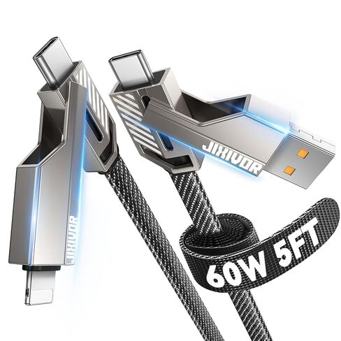 240W 4 in 1 USB C to Lightning Cable, Super Fast Charging & Data Transfer in Kuwait
