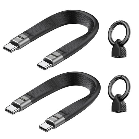 Short USB C Cable with Keychain Total 4-Packs, (5inch) Thunderbolt 4 USB 4 Cable with 40Gbps Data Transfer 240W PD Fast Charging 8K@60Hz, Compatible for iPhone17 Pro Max in Kuwait