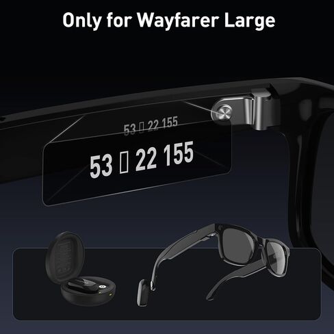Carina C2 Battery Pack for RayBan Meta Wayfarer Large 53-22-155 + Magnetic Charging Cable 3.7 Feet in Saudi Arabia