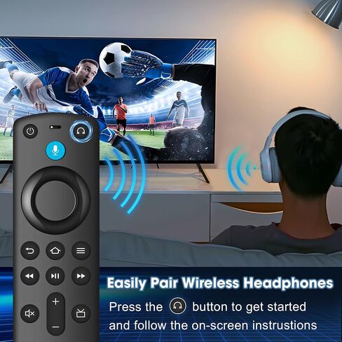 جهاز تحكم عن بعد بديل متوافق مع Firestick 4K (الجيل الأول/الثاني)، عصا التلفاز (الجيل الثاني/الجيل الثالث/لايت/4K Max/4K Plus)، عصا التحكم عن بعد لأجهزة التلفاز الذكية من الجيل الثالث مع البحث الصوتي والمكعب in Kuwait