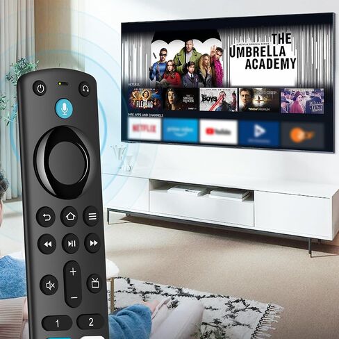 جهاز تحكم عن بعد بديل متوافق مع Firestick 4K (الجيل الأول/الثاني)، عصا التلفاز (الجيل الثاني/الجيل الثالث/لايت/4K Max/4K Plus)، عصا التحكم عن بعد لأجهزة التلفاز الذكية من الجيل الثالث مع البحث الصوتي والمكعب in Kuwait