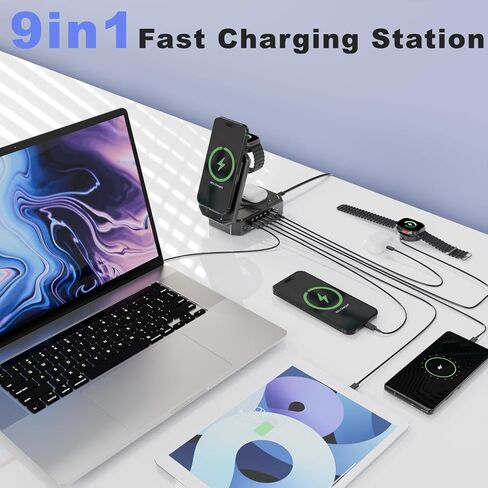 250W Foldable Wireless Charging Station for Multiple Devices Apple, in Kuwait