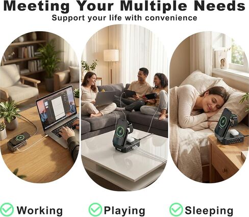250W Foldable Wireless Charging Station for Multiple Devices Apple, in Kuwait