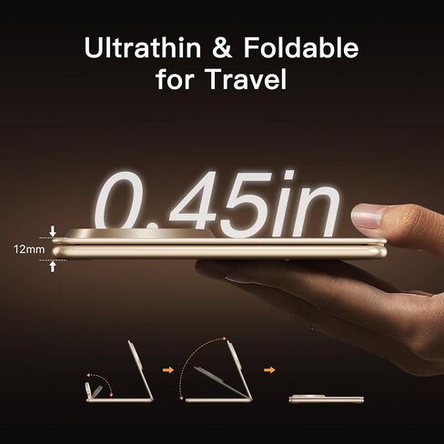 ANJANK Foldable Magnetic Charger, 25W 3 in 1 Wireless Charging Station, Qi2.2 Fast Charger, Aluminum Alloy Cooling Charger Stand for iPhone17/16/15 Pro Max, Apple Watch, AirPods(45W Adapter),Ultrathin in Kuwait