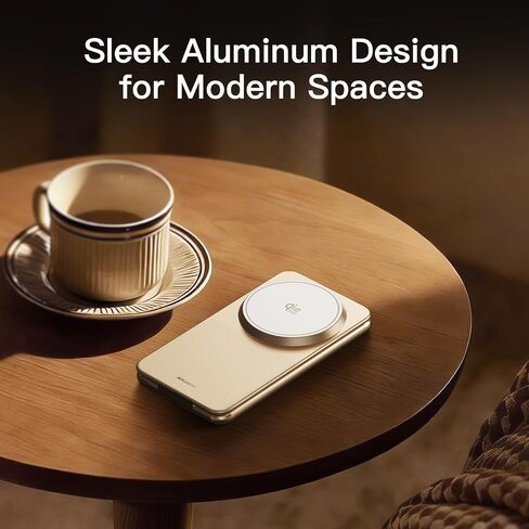 ANJANK Foldable Magnetic Charger, 25W 3 in 1 Wireless Charging Station, Qi2.2 Fast Charger, Aluminum Alloy Cooling Charger Stand for iPhone17/16/15 Pro Max, Apple Watch, AirPods(45W Adapter),Ultrathin in Kuwait