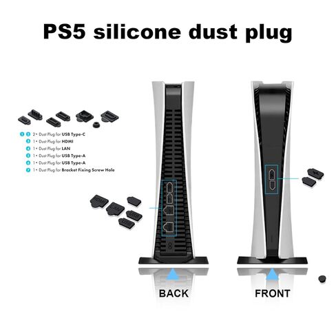 PS5 M.2 SSD Heatsink Cover & Dust Protection Kit – Vented Metal Expansion Slot Cooling Plate for PS5 M.2 NVMe SSD – Includes Fan Mesh Filters, Silicone Port Plugs & Exclusive Decals (Black) in Kuwait