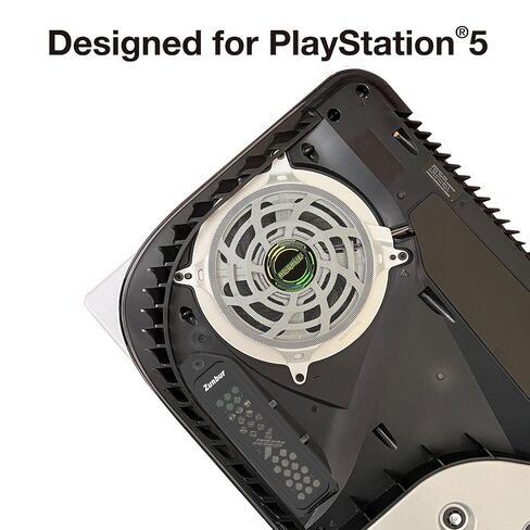 PS5 M.2 SSD Heatsink Cover & Dust Protection Kit – Vented Metal Expansion Slot Cooling Plate for PS5 M.2 NVMe SSD – Includes Fan Mesh Filters, Silicone Port Plugs & Exclusive Decals (Black) in Kuwait