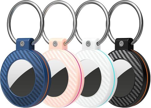 4 Pack for AirTag Holder with Keychain Ring, Upgradeed Scratch Resistant in Saudi Arabia