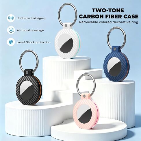 4 Pack for AirTag Holder with Keychain Ring, Upgradeed Scratch Resistant in Saudi Arabia