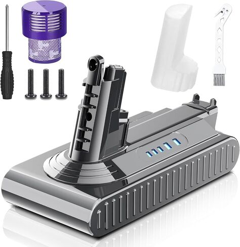 Upgraded 10000mAh Replacement for Dyson V10 Battery SV12 242151, 25.2V Battery Compatible with Dyson V10 Cyclone/Animal/Absolute/Fluffy/Motorhead Cordless Vacuum Cleaner in Kuwait