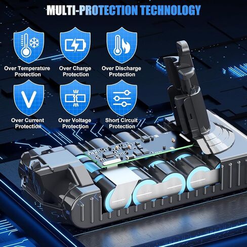 Upgraded 10000mAh Replacement for Dyson V10 Battery SV12 242151, 25.2V Battery Compatible with Dyson V10 Cyclone/Animal/Absolute/Fluffy/Motorhead Cordless Vacuum Cleaner in Kuwait