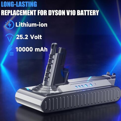 Upgraded 10000mAh Replacement for Dyson V10 Battery SV12 242151, 25.2V Battery Compatible with Dyson V10 Cyclone/Animal/Absolute/Fluffy/Motorhead Cordless Vacuum Cleaner in Kuwait