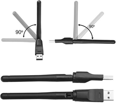 محول عصا واي فاي USB دونجل RT5370 150 ميجابت في الثانية لـ MAG 254 250 255 270 275 IPTV Set-Top Box، Jynxbox، Linkbox، Raspberry Pi/Pi 2 3 4 Zero، أجهزة الكمبيوتر المحمولة المكتبية، لـ Win7، Win8، Mac OS، Linux in Kuwait