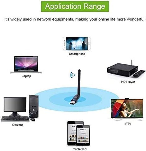 محول عصا واي فاي USB دونجل RT5370 150 ميجابت في الثانية لـ MAG 254 250 255 270 275 IPTV Set-Top Box، Jynxbox، Linkbox، Raspberry Pi/Pi 2 3 4 Zero، أجهزة الكمبيوتر المحمولة المكتبية، لـ Win7، Win8، Mac OS، Linux in Kuwait