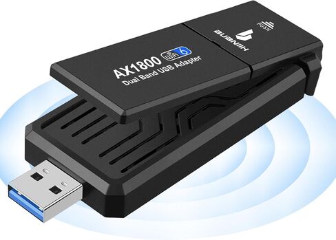 WiFi Adapter for Desktop PC, 1800Mbps USB Adapter, Dual Band 5dBi Antenna in Saudi Arabia
