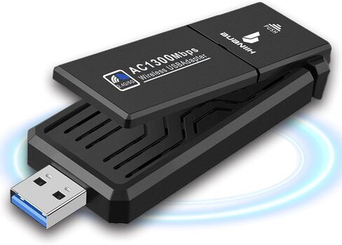 WiFi Adapter for Desktop PC, 1800Mbps USB Adapter, Dual Band 5dBi Antenna in Kuwait