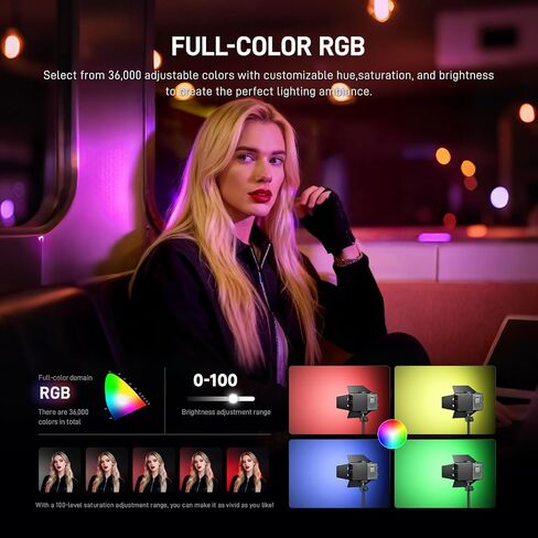 PHOTOOLEX X2077 Panel Light, RGB LED Video Light, Portable Camera Light in Kuwait