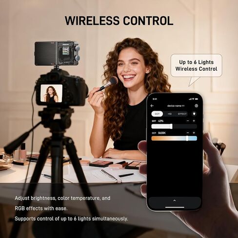 PHOTOOLEX X2077 Panel Light, RGB LED Video Light, Portable Camera Light in Kuwait