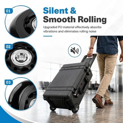 Ronyes Replacement Wheels for Pelican 1510 and 1560 Cases, 2 Pack in Kuwait