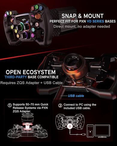 PXN GT ONE Sim Racing Steering Wheel Rim in Saudi Arabia