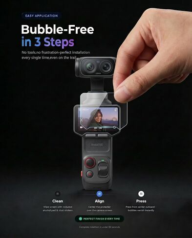iDaPro Screen Protector + Lens Protector for Insta360 Luna Ultra in Saudi Arabia