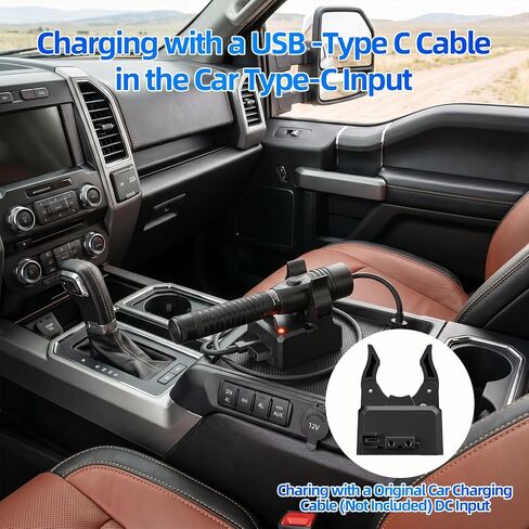 Replacement 74102 Charger Holder Compatible with Strea-mlight Strion Series, Smart Type‑C Charger Base with Fast Charging and Durable in Saudi Arabia