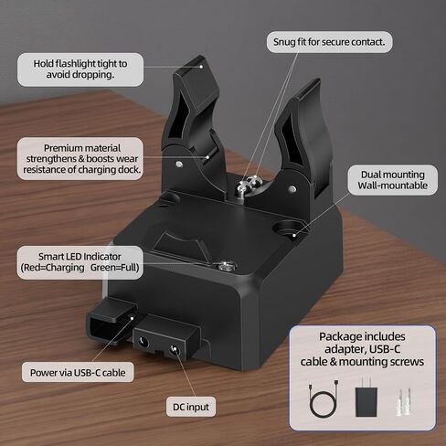 Replacement 74102 Charger Holder Compatible with Strea-mlight Strion Series, Smart Type‑C Charger Base with Fast Charging and Durable in Saudi Arabia