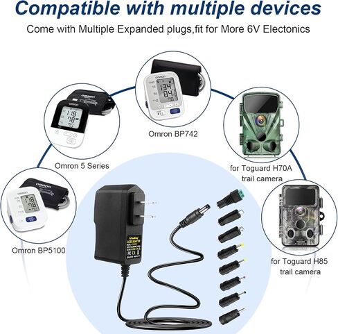 Universal 6V 2A Power Supply Adapter 6 Volt 2000mA Wall Charger in Saudi Arabia