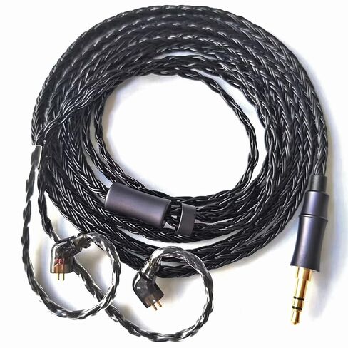 FAAEAL in Ear Monitor IEM Cable,16 Core Silver Plated Earphone Upgraded Cords,Extended-Length Replacement Cable Compatible with KZ AS10 ZST TRN V10 for Musician Audiophile 0.78mm-2pin 6ft 3.5mm in Saudi Arabia