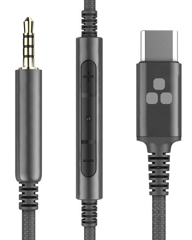 Bolle & Raven Thore 2.5mm to USB-C Audio Cable for Bose Headphones (QC25 QC35 QC45 700) Replacement Aux Cord with Mic/Remote/Volume Control (Adapter Free Type-C connectivity) in Kuwait