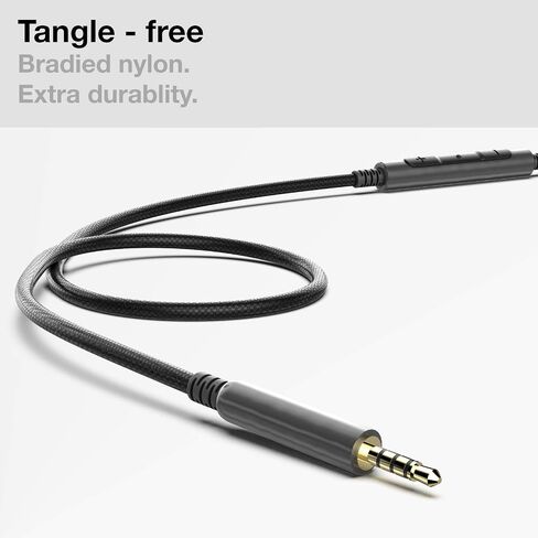 Bolle & Raven Thore 2.5mm to USB-C Audio Cable for Bose Headphones (QC25 QC35 QC45 700) Replacement Aux Cord with Mic/Remote/Volume Control (Adapter Free Type-C connectivity) in Kuwait