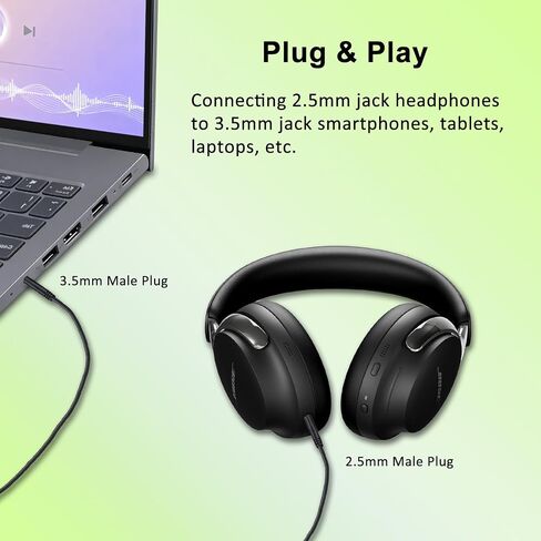 سلك بديل لسماعات الرأس Bose، كابل صوت ذكر 2.5 مم إلى 3.5 مم ذكر in Kuwait