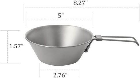 Pure Titanium Sierra Bowl Outdoor Camping Bowl for Backpacking Hiking Picnic 10ounce in Kuwait
