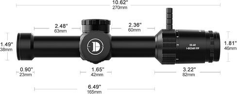 DISCOVEROPT ED-AR 1-6X24IR LPVO Rifle Scope with 30mm Tube, Waterproof Fog-Proof Rugged Tactical Hunting Scope, First Focal Plane, 6 Levels Red Illuminated Reticle in Saudi Arabia