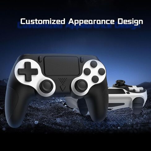 وحدة تحكم لاسلكية من DEFNDR مكونة من قطعتين متوافقة مع جهاز PS4 / Pro/Slim، مع مستشعر حركة 6 محاور/اهتزاز مزدوج/مقبس صوت 3.5 ملم in Kuwait