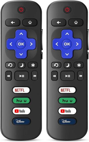 4 Packs Replacement Remote Only for Roku TV, Obsidian Black&Glacier White in Kuwait