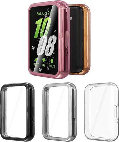 Screen Protector Case Compatible with Samsung Galaxy Fit 3, 5 Pack Overall TPU Cover Ultra-Thin, Shockproof Scratch-Resistant Smartwatch Cases in Saudi Arabia