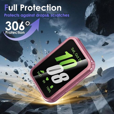 Screen Protector Case Compatible with Samsung Galaxy Fit 3, 5 Pack Overall TPU Cover Ultra-Thin, Shockproof Scratch-Resistant Smartwatch Cases in Saudi Arabia