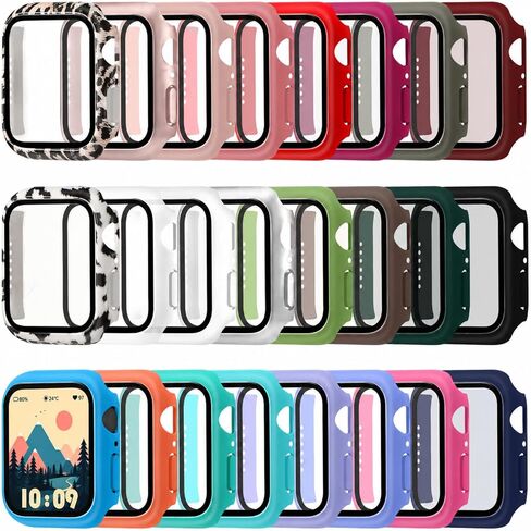 Sieral 24 Pack Watch Case with Tempered Glass Screen Protector Compatible with Iwatch 42mm Series 11/10/3/2/1, Hard PC Full Scratch Resistant Bumper Protective Face Cover Accessories in Kuwait