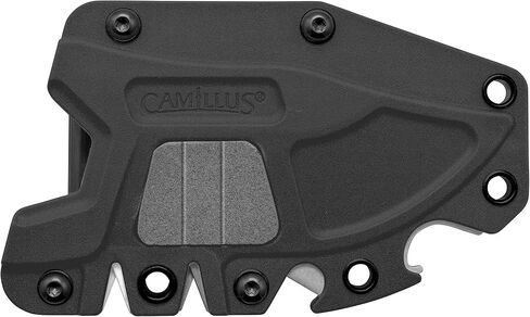 مشط Camillus مقاس 7.25 بوصة، شفرة متينة مقاومة للتآكل 420 من الفولاذ المقاوم للصدأ للاستخدام الخارجي والصيد والتخييم وسكين ذو نصل ثابت، غمد مصبوب مع 4 وظائف إضافية متضمنة in Kuwait