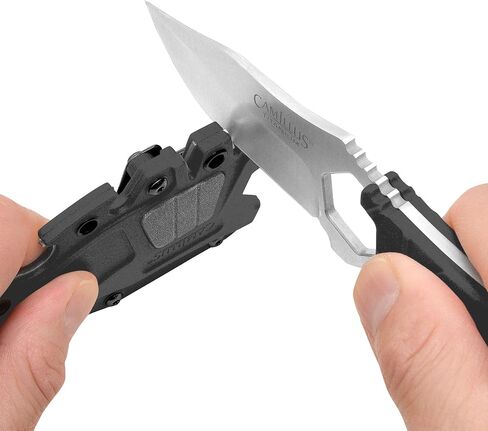 مشط Camillus مقاس 7.25 بوصة، شفرة متينة مقاومة للتآكل 420 من الفولاذ المقاوم للصدأ للاستخدام الخارجي والصيد والتخييم وسكين ذو نصل ثابت، غمد مصبوب مع 4 وظائف إضافية متضمنة in Kuwait