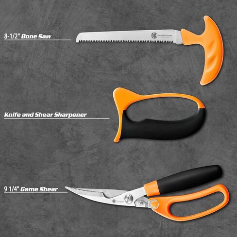 Hunting Deer Knife Set Field Dressing Kit Butcher Game Processor Set, 12 pc in Kuwait
