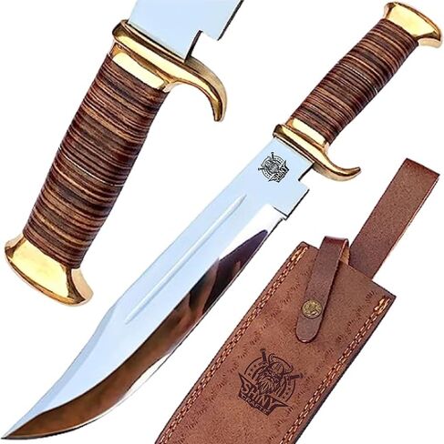 SHINY CRAFTS®- Collectible Bowie Knife – Crocodile Style Gift for Him, Great for Camping, Display, and Knife Enthusiasts (OMG-HK-19) in Kuwait