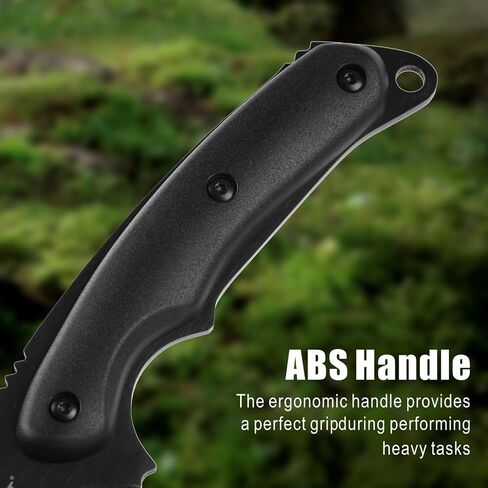 REAT Fixed Blade Knife with Sheath, 4" 440 Steel Blade with Gut Hook, Full Tang Design,Ergonomic ABS Plastic Handle, Sharp Hunting Knife,Skining Knife for Camping,Survival,Bushcraft,Hiking,Gifts for Men,Women in Kuwait