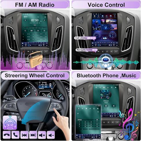 10.4" Vertical Android Head Unit Car Stereo for Ford Focus 2012-2018 in Saudi Arabia