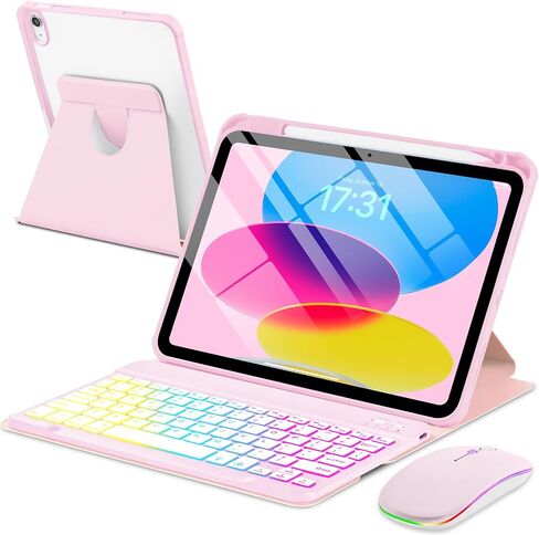 حافظة EAMPANG مع لوحة مفاتيح وماوس لجهاز iPad A16 الجيل 11th 10th 11/10.9 in Kuwait