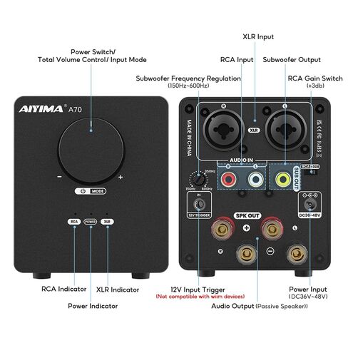 AIYIMA A70 TPA3255 Balanced Power Amplifier with PFFB Tech, 300W x2 Amp in Saudi Arabia